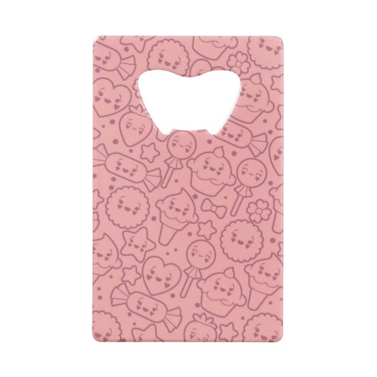 かわいいはかわいいケーキと模造します クレジットカード栓抜き (裏面)