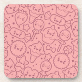 かわいいはかわいいケーキと模造します コースター (正面)