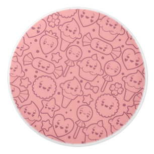 かわいいはかわいいケーキと模造します セラミックノブ