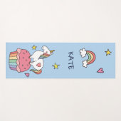 かわいいはかわいいダドルの虹の一角獣と星 ヨガマット (正面(横))