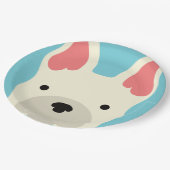 かわいいはかわいい子犬。 ペーパープレート (アングル)