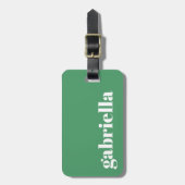 かわいいはっきりしたタイポグラフィパーソナライズされた名 ラゲッジタグ (正面縦)