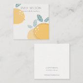 かわいいはっきりした抽象芸術フルーティレモンイヤリングディスプレイ スクエア名刺 (正面/裏面)