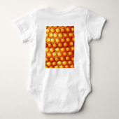 かわいいはカン・ビー | はちみつ ハニービー 赤ちゃん男の子 ベビーボディスーツ (裏面)