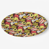 かわいいはパターングルメのキャラクター絶食します ペーパープレート (アングル)