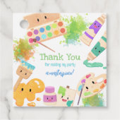 かわいいはメスアートパーティーの好意ラベルのためのドレス フェイバータグ (正面)