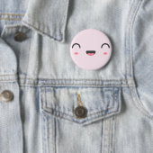 かわいいは丸い目で顔を笑わせている 缶バッジ (インサイチュ)