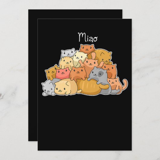 かわいいは日本のかわいいアニメ愛好家やコスプレ 招待状 (正面/裏面)