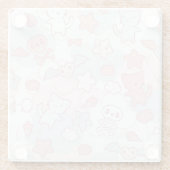 かわいいは落書きと模造します ガラスコースター (裏面)