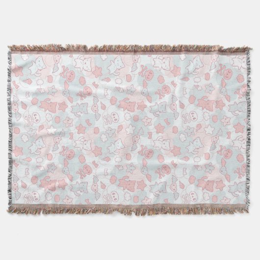 かわいいは落書きと模造します スローブランケット (正面)