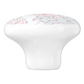 かわいいは落書きと模造します セラミックノブ (側面)