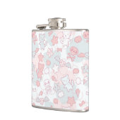 かわいいは落書きと模造します フラスク (左)