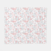 かわいいは落書きと模造します フリースブランケット (正面(横))