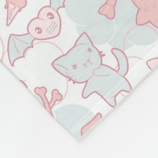 かわいいは落書きと模造します フリースブランケット (角)