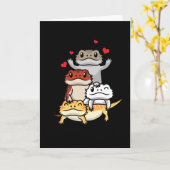 かわいいひげの竜ポゴナ カード (黄色い花)