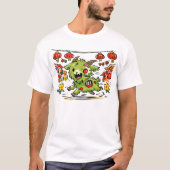 かわいいひつじの干支の旧正月 Tシャツ (正面)