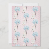 かわいいひつじの赤ちゃんのシャワー 招待状 (裏面)