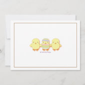 かわいいひなイースター卵飾りパーティの招待状 招待状 (裏面)