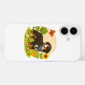 かわいいひまわりとバターカップのベルナーゼン・マウンテン・ドッグ Case-Mate iPhoneケース (裏面 (横))