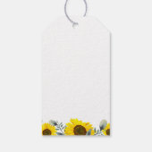かわいいひまわりと蜂の赤ちゃん歓迎会ギフトタグ ギフトタグ (裏面)