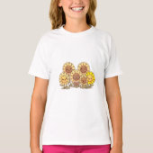 かわいいひまわりの友達Tシャツ Tシャツ (正面)