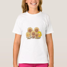 かわいいひまわりの友達Tシャツ