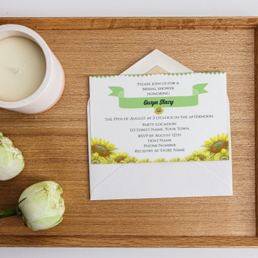 かわいいひまわり招待状 招待状