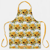 かわいいひまわり花柄 エプロン (正面)