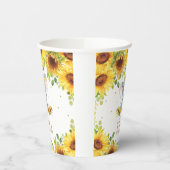 かわいいひまわり象ベビーシャワー誕生日 紙コップ (左)