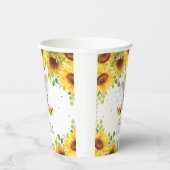 かわいいひまわり象ベビーシャワー誕生日 紙コップ (右)