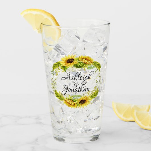 かわいいひまわり タンブラーグラス (アイス正面)