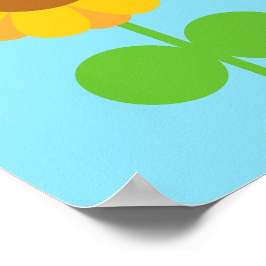 かわいいひまわり ポスター (角)