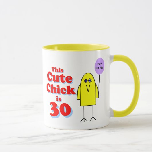 かわいいひよこは30です! マグカップ (右)