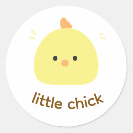 かわいいひよこステッカー ラウンドシール
