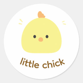 かわいいひよこステッカー ラウンドシール