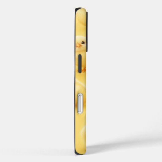 かわいいひよこスマホケース - フワフワの黄色 Case-Mate iPhoneケース (裏面 / 右)