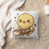 かわいいひよこバリスタスローピロー クッション (ブランケット)