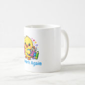 かわいいひよこ宿題また面白い学校のコーヒーマグ コーヒーマグカップ (正面右)