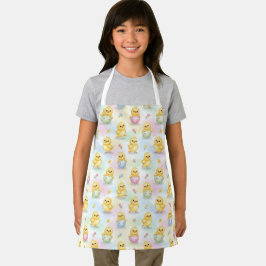 かわいいひよこ水彩イースターキッズ エプロン