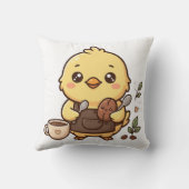 かわいいひよこ豆スプーン かわいい コーヒー 枕 (裏面)