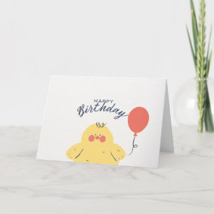かわいいひよこ お誕生日おめでとう カード
