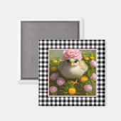 かわいいひよこ と お花 イースター マグネット (正面/裏面)
