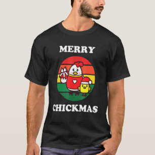 かわいいひよこ メリークリスマス ひよこ ペット 赤ちゃんひよこ Xmas Tシャツ