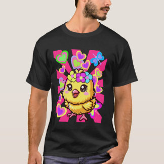 かわいいひよこ 春 夏の時間 子供 赤ちゃん ニワトリ 8 Tシャツ