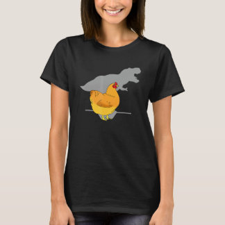 かわいいひよこ Tレックス シャドー 恐竜 にわとり 愛好家 Tシャツ