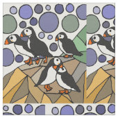 かわいいふおもしろいふふん鳥の抽象芸術 ファブリック (クローズアップ)