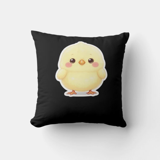 かわいいふわふわちびヒヨコ クッション (正面)