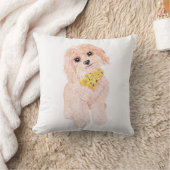かわいいふわふわの犬 クッション (ブランケット)