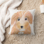 かわいいふわふわの犬 クッション (ブランケット)