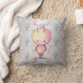 かわいいふわふわモンスター クッション (ブランケット)